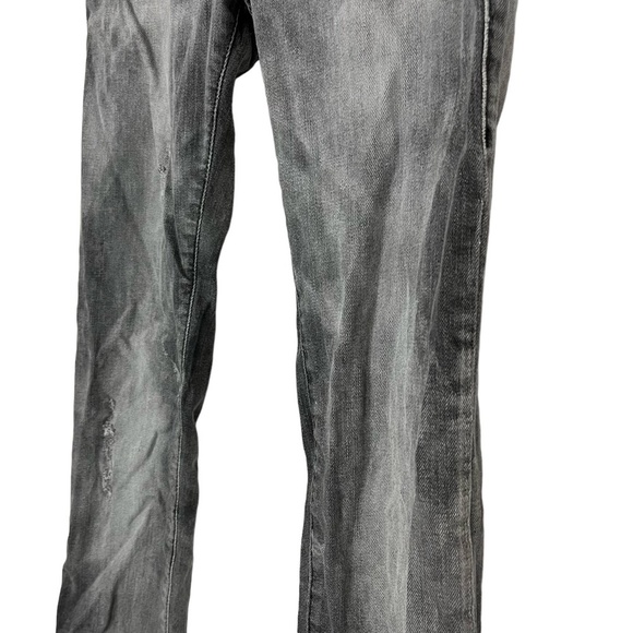 DIESEL LIVIER LEGGING Gray Wash Jeans Raw Hem Stretch Distressed Jeans sz 26 x24 - Picture 4 of 16